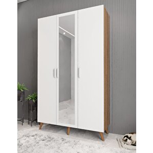 Life 3 Kapaklı Portmanto Ceviz&beyaz 120cm 120 cm