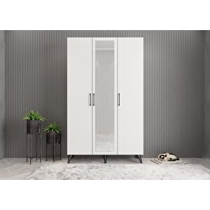 Life 3 Kapaklı Portmanto Füme&beyaz 120cm 120 cm