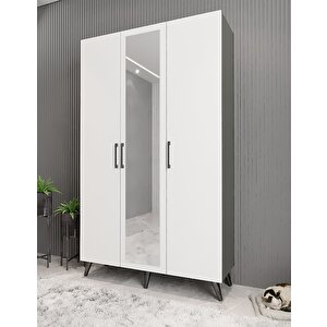 Life 3 Kapaklı Portmanto Füme&beyaz 120cm 120 cm