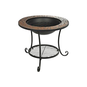 Ateş Kasesi Terracotta Mozaik Desenli 58 cm