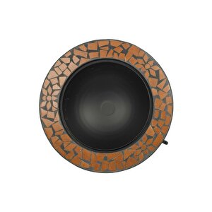 Ateş Kasesi Terracotta Mozaik Desenli 58 cm