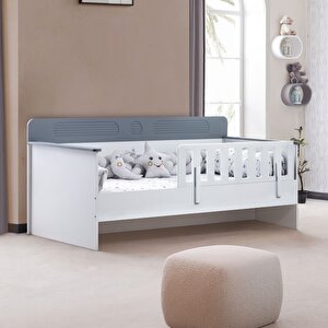 Karyola, Flora Montessori Karyola - Antrasit + 1 Adet Comfort Yatak