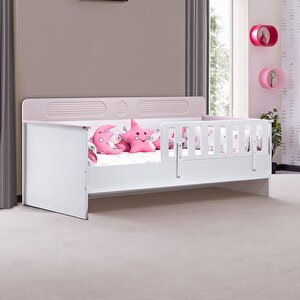 Karyola, Flora Montessori Karyola - Pembe + 1 Adet Comfort Yatak