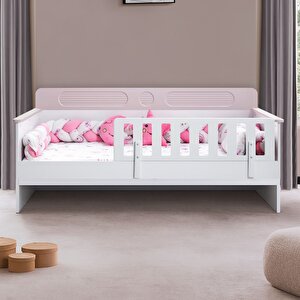 Karyola, Flora Montessori Karyola - Pembe + 1 Adet Comfort Yatak