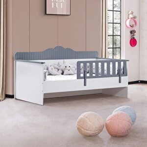 Karyola, Flower Montessori Karyola - Antrasit + 1 Adet Comfort Yatak