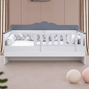 Karyola, Flower Montessori Karyola - Antrasit + 1 Adet Comfort Yatak