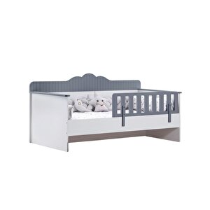Karyola, Flower Montessori Karyola - Antrasit + 1 Adet Comfort Yatak
