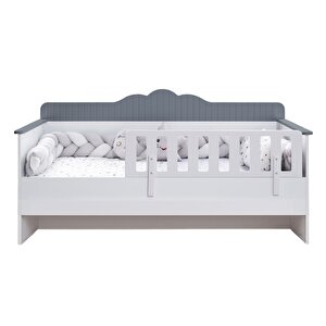 Karyola, Flower Montessori Karyola - Antrasit + 1 Adet Comfort Yatak
