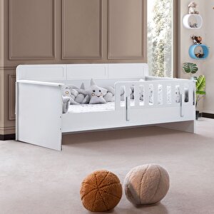 Karyola, Mira Montessori Karyola - Beyaz + 1 Adet Comfort Yatak
