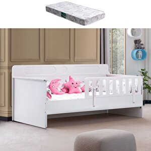 Karyola, Flora Montessori Karyola - Beyaz + 1 Adet Comfort Yatak