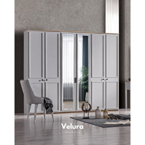 Respi 6 Kapaklı Aynalı Gardırop (dolap)