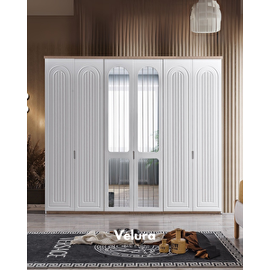 Boerno 6 Kapaklı Aynalı Gardırop (dolap)
