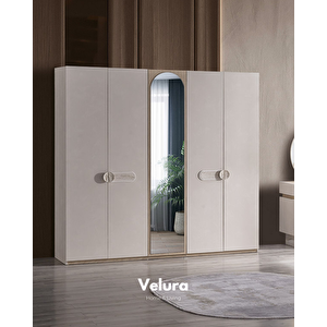 Moon 5 Kapaklı Aynalı Dolap (gardırop)