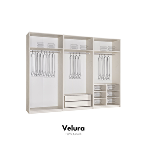 Moon Yatak Odası Takımı (6 Kapaklı Dolap + Şifonyer + Komodin + Karyola)