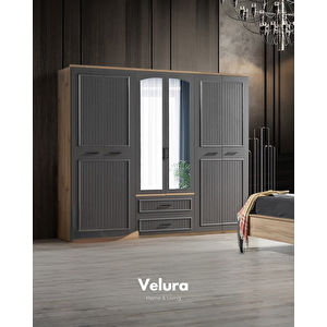 Cloud 6 Kapaklı Aynalı Gardırop (dolap)