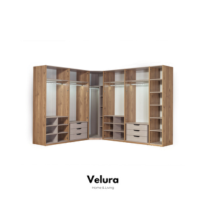 İzgi Yatak Odası Takımı (10 Ahşap Kapaklı Dolap + Şifonyer + Komodin + Karyola)