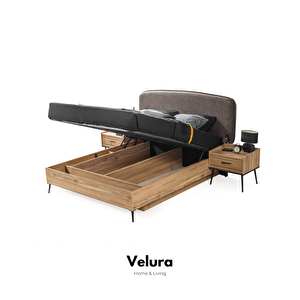 İzgi Yatak Odası Takımı (10 Ahşap Kapaklı Dolap + Şifonyer + Komodin + Karyola)