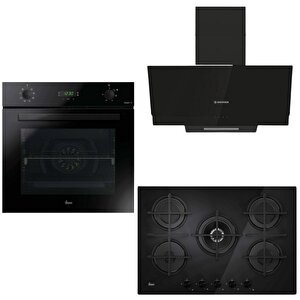 Xl Siyah Ankastre Set ( Ho3158b -hvg7pb/tk- Hdg9c2gbtk )