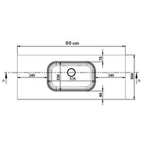 Pure Etajerli 60x50 Antrasit Granit Banyo Lavabosu