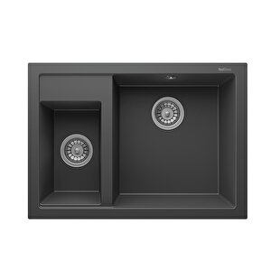 Kapadokya Granit Eviye P016 Antrasit 76.5 X 45.5 Cm Tezgah Üstü