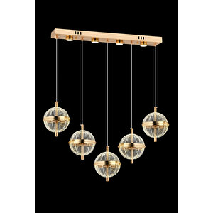 Duruaydınlatma 3 Renk Küre Gold Led Avize 5'li