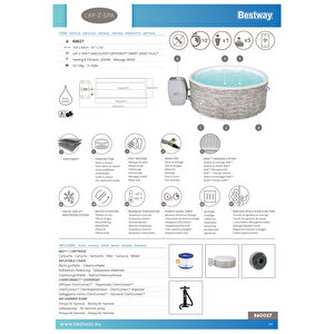 Lay-z-spa® 60027 Vancouver Airjet Plus™  Şişme Spa Havuzu,  Mobil Uygulama Kontrollü, 3-5 Kişilik