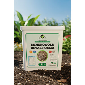 Minerogold Beyaz Pomza 12l | Yüksek Hacimli Organik Toprak Düzenleyici
