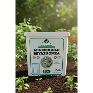 Minerogold Beyaz Pomza 6l | Doğal Toprak Havalandırıcı | Tarım Ve Bahçe İçin