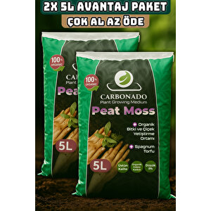 Peat Moss 5l X2 | Organik Torf Toprak | Saksı Ve Fide İçin | Avantaj Paket