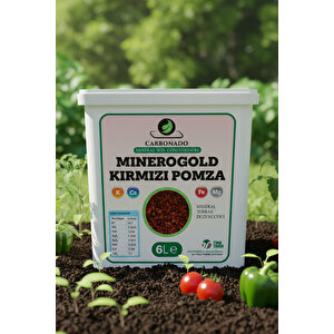 Minerogold Kırmızı Pomza 6l | Toprak Havalandırıcı | Bitki Ve Bahçe İçin