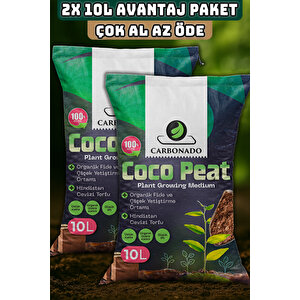 Cocopeat Hindistan Cevizi Torfu 10l X2 | Organik Bitki Toprağı | Avantaj Paket