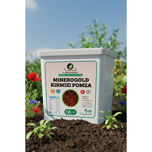 Minerogold Kırmızı Pomza 12l | Organik Toprak Düzenleyici | Tarımda Güçlü Destek