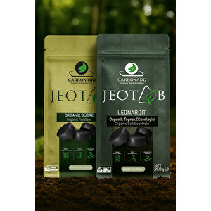 Jeotab Organik Gübre + Leonardit Toprak Düzenleyici | %100 Doğal Yavaş Salınımlı Tablet 2x250g