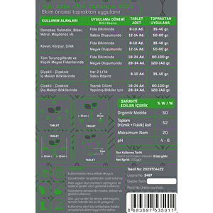 Jeotab Organik Gübre + Leonardit Toprak Düzenleyici | %100 Doğal Yavaş Salınımlı Tablet 2x250g