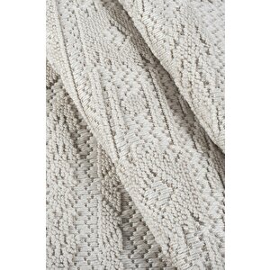 Modern Tasarımlı Jüt Dokuma Loop Sisal Krem Renk Halı