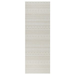 Modern Geometrik Tasarımlı Jüt Dokuma Loop Sisal Bej Halı