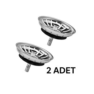 2 Adet Çöpmak 8 Cm Paslanmaz Çelik Lavabo Evye Gider Süzgeci (sifon Süzgeci) – Tıkanıklık Önleyici