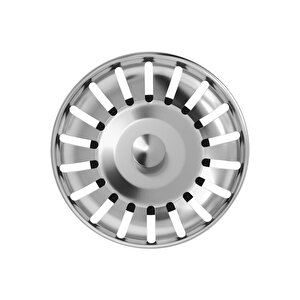 Çöpmak 8 cm Paslanmaz Çelik Lavabo Evye Gider Süzgeci Sifon Uyumlu Dayanıklı Filtre
