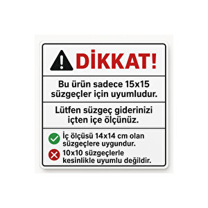 15x15 Uyumlu 14x14 Krom Süzgeç Izgarası – Paslanmaz Çelik, Dayanıklı Ve Şık Tasarım