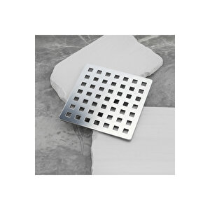 15x15 Uyumlu 14x14 Krom Süzgeç Izgarası – Paslanmaz Çelik, Dayanıklı Ve Şık Tasarım