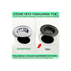 8'li 304 Paslanmaz Çelik Lavabo Süzgeci Seti | Gider Tıkanıklığı Önleyici Filtre Aparatı