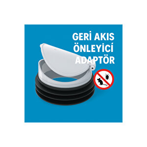 110'luk Çekvalfli Klozet Gider Aparatı - Koku Ve Kemirgen Bariyerli Tahliye Contası 1 Adet
