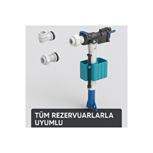 Tüm Rezervuarlarla Uyumlu 1/2” Ve 3/8” Girişli Sessiz Dolum Şamandırası Seti – Evrensel Uyumlu