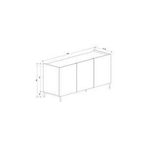 Modern Demir Ayaklı Siyah Konsol Mdf 120 Cm