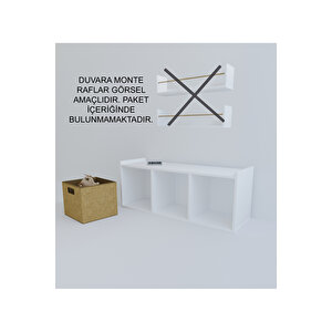 Mdf Beyaz Montessori Oyuncak Dolabı Suba Home Çok Amaçlı 3 Bölmeli Düzenleyici Dolap Çocuk Kitaplığı
