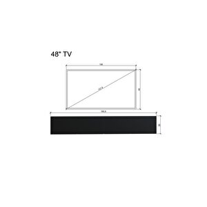 Duvara Monte Modern Minimalist Siyah Tv Ünitesi Dresuar Mdf 160 Cm
