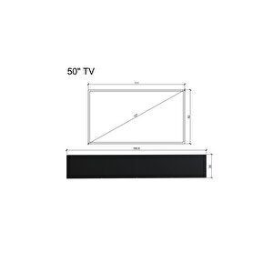 Duvara Monte Modern Minimalist Siyah Tv Ünitesi Dresuar Mdf 160 Cm