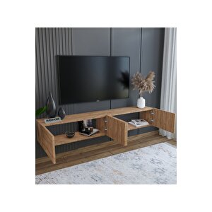Duvara Monte Modern Minimalist Atlantik Çam Tv Ünitesi Mdf 160 Cm