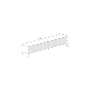 Şık Ve Minimalist 160 Cm Demir Ayak Beyaz Tv Ünitesi - Ideal Ebatlarla Modern Tasarım
