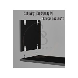 Siyah Ergonomik 4 Kapaklı %100 Mdf Tv Ünitesi 160 X 30 X 45 - Modern Ve Fonksiyonel Tasarım